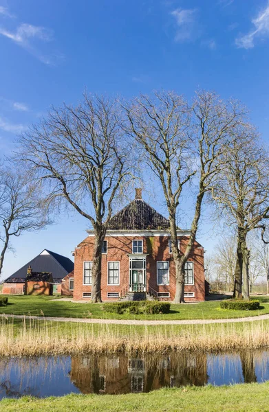 Front View Traditional Dutch Farm Wirdum Groningen Netherlands — Stock Photo, Image