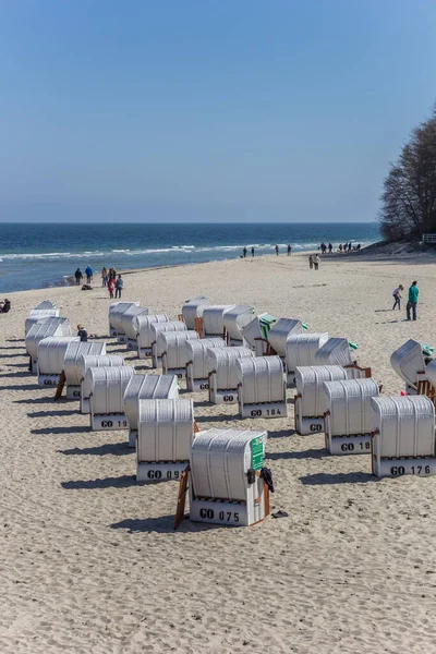 Traditional Strandkorbe Chairs Beach Sellin Rugen Island Germany — Stock Photo, Image