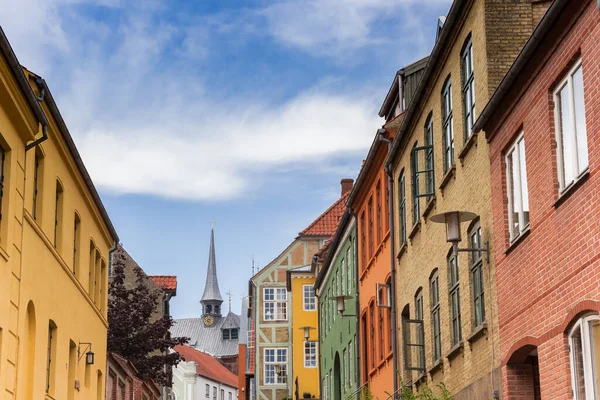 Coloridas Fachadas Casas Antiguas Haderslev Dinamarca — Foto de Stock