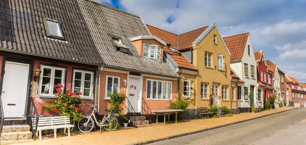 Panoráma Színes Házak Központjában Sonderborg Dánia — Stock Fotó