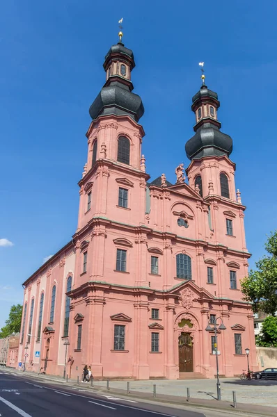 Történelmi Szent Péter Templom Mainz Központjában Németországban — Stock Fotó