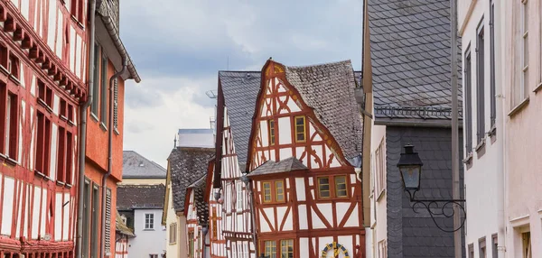 Panorama Zpola Roubených Domů Limburgu Der Lahn Německo — Stock fotografie