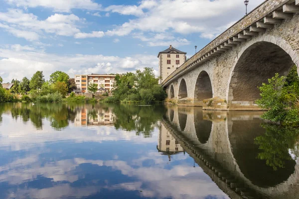 Puente Histórico Sobre Río Lahn Limburgo Alemania — Foto de Stock