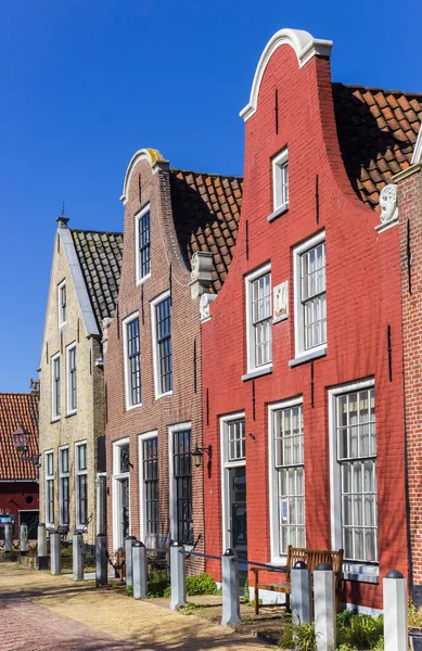 Rood Bakstenen Huis Met Klokgevel Harlingen Nederland — Stockfoto