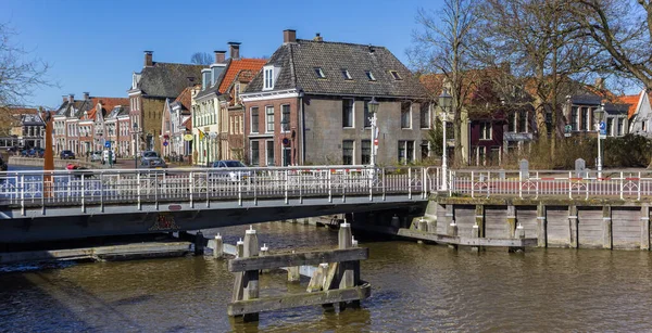 Brug Historische Huizen Harlingen Nederland — Stockfoto