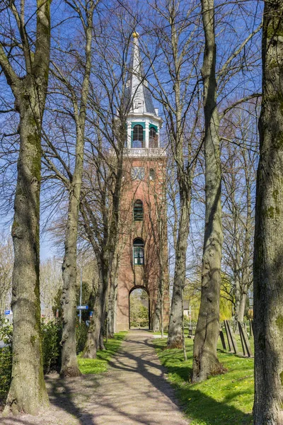 Weg Naar Kerktoren Van Finsterwolde Nederland — Stockfoto