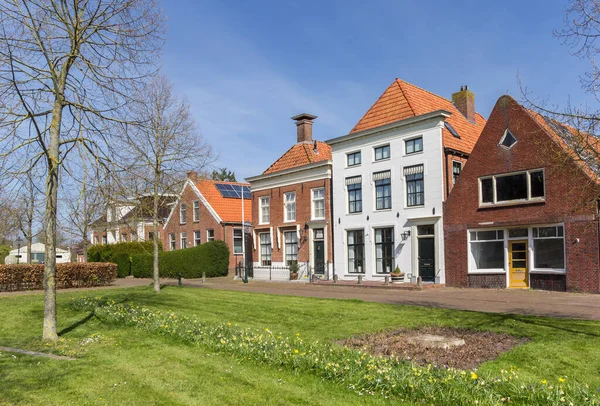 Historische Huizen Het Centrum Van Bad Nieuweschans Nederland — Stockfoto