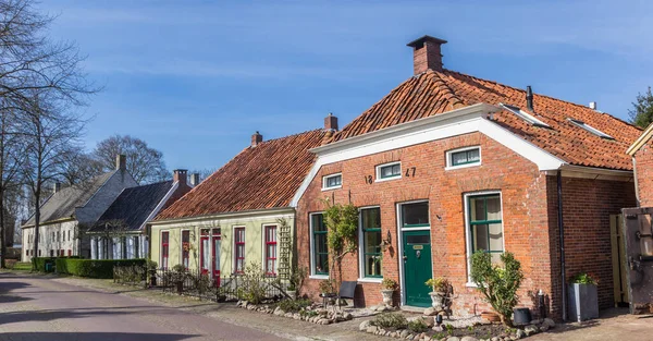 Panorama Van Historische Huizen Het Centrum Van Oudeschans Nederland — Stockfoto
