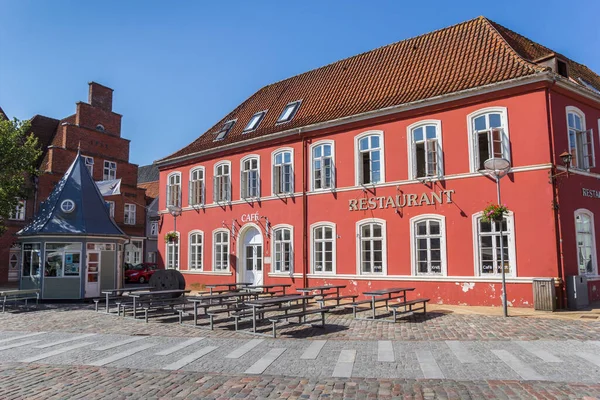 Buntes Restaurant Torvet Platz Tonder Dänemark — Stockfoto