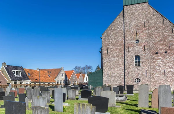 Gräber Auf Dem Friedhof Der Historischen Stadt Heeg Niederlande — Stockfoto