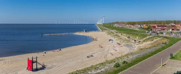 Panorama Playa Dique Urk Países Bajos — Foto de Stock
