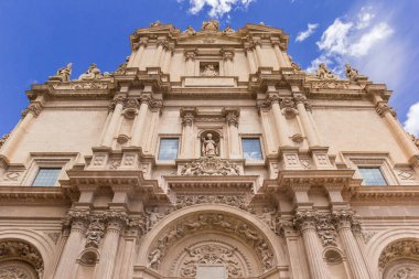 Facade of the historic San Patricio church in Lorca, Spain clipart