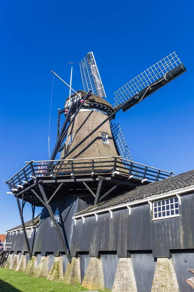 Moulin Historique Dans Centre Woudsend Pays Bas — Photo