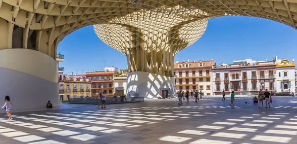 Panorama Arquitectura Moderna Del Metropol Parasol Sevilla España — Foto de Stock