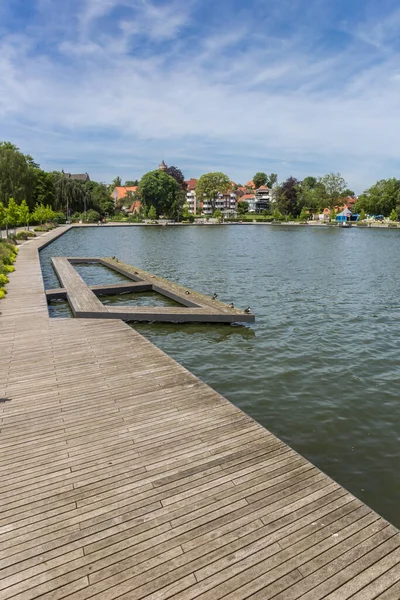 Houten Steiger Aan Het Meer Eutin Duitsland — Stockfoto