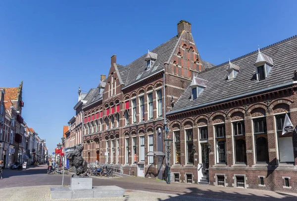 Центральна Площа Історичними Будівлями Кампені Нідерланди — стокове фото