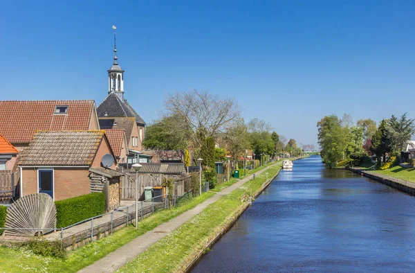 Řeka Linde Historické Vesnici Kuinre Nizozemsko — Stock fotografie