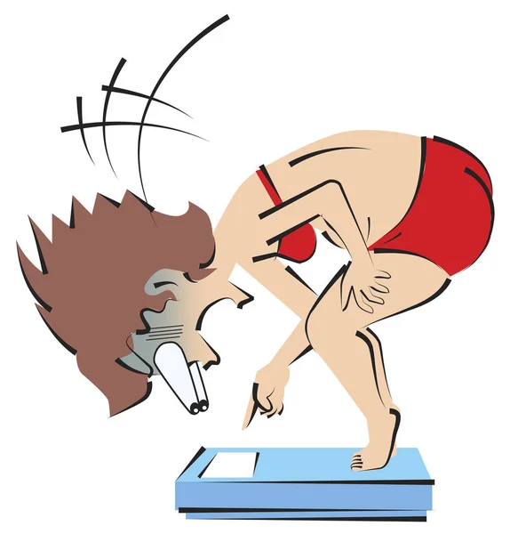 Bir kadın bir diyet başarısız oldu