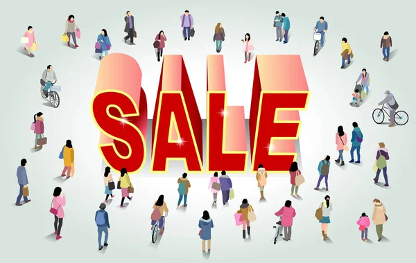 Satışında toplama insanlar