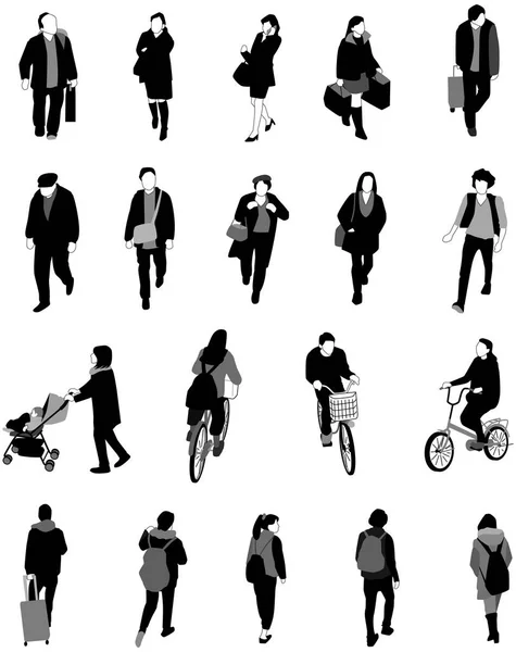 Bir bisiklet veya bir walker sürme bir insan silüeti