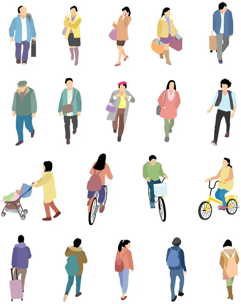 Bir bisiklet sürme veya yürüyen bir kişi bir kişi