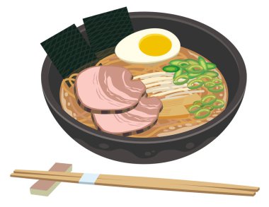 Japon popüler gıda miso ramen