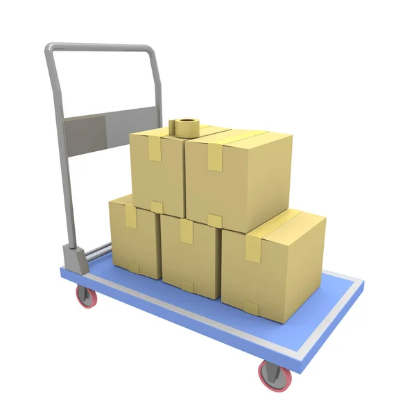 Karton ve sakız bant ile yük arabaları