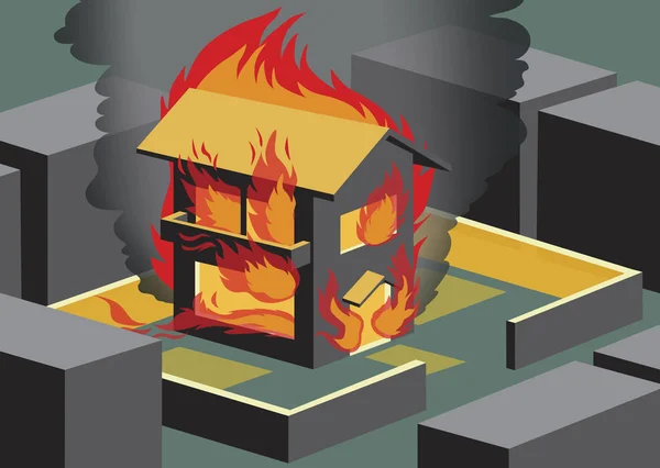 Bir yangın oldu evi