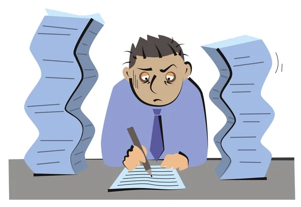 Bir iş adamı fazla mesaiden yorgun