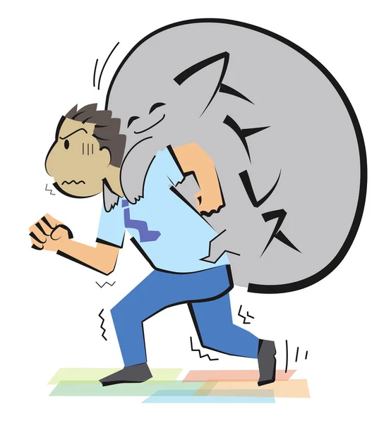 Bir stres taşıyan bir iş adamı