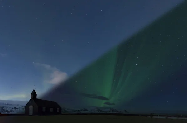 Northern Lights Iceland twilight and night — Stock Photo, Image