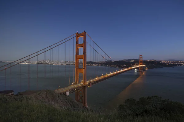 Sunset Golden Gate Bridge Transição — Fotografia de Stock