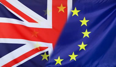 Avrupa bayrak bayrak Büyük Britanya ile birleşti