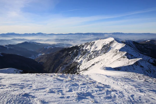 カルパティア山脈で冬の朝 — ストック写真