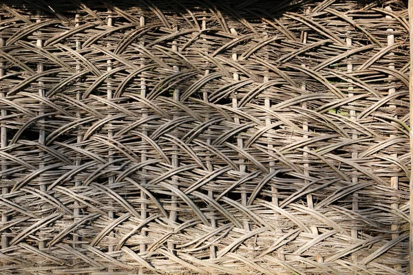 The wall, made of willow. — Stock Photo, Image