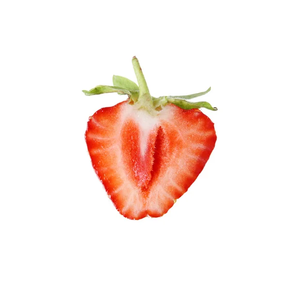 Färska jordgubbar på en vit bakgrund — Stockfoto