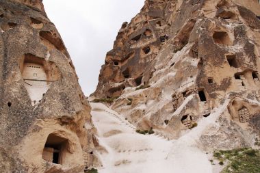 Uçhisar Kalesi kaya oluşumu