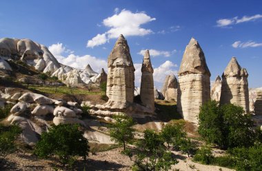 Kaya oluşumları aşk Vadisi Göreme oteller. Cappadocia