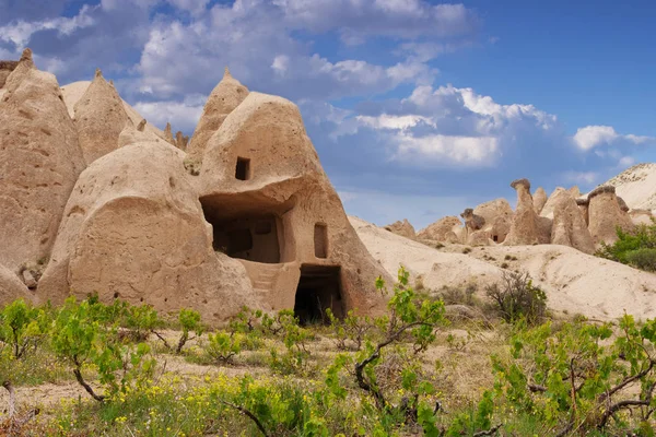 Cave town near Goreme. Cappadocia — Stock Photo, Image