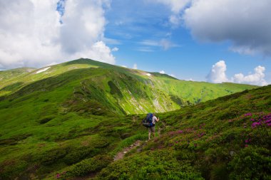 Karpat Dağlarında Turist