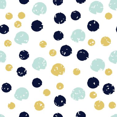 Parlak nokta deseni. El mürekkebi boyalı daireler. Kumaş, tekstil, ambalaj kağıdı için tasarım elemanı.