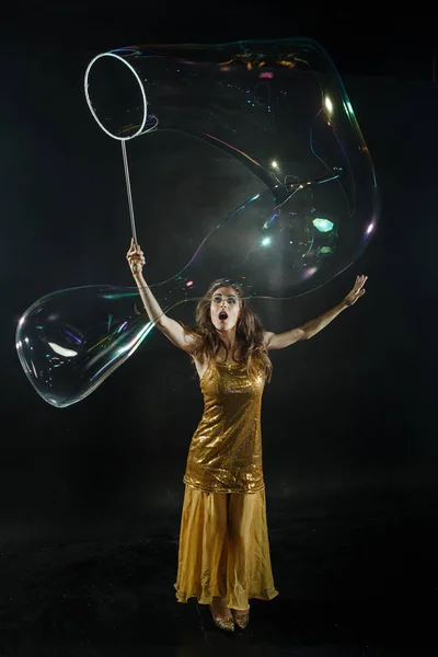 Professianal bubble magic — Stock Photo, Image