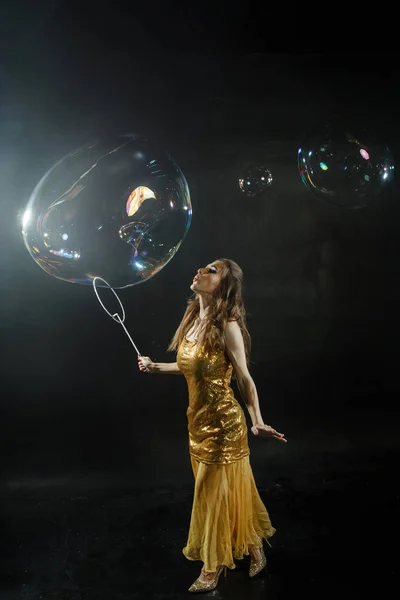 Magia profesional de burbujas — Foto de Stock