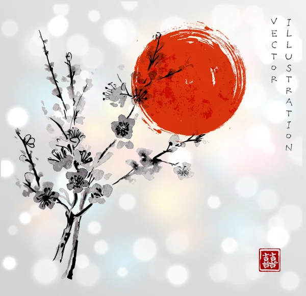 Carte de vœux japonaise — Image vectorielle