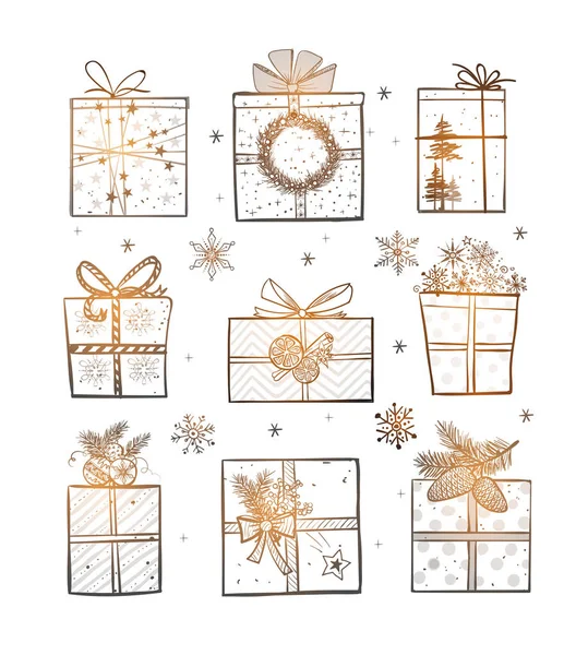 Kerstcadeaudozen — Stockvector