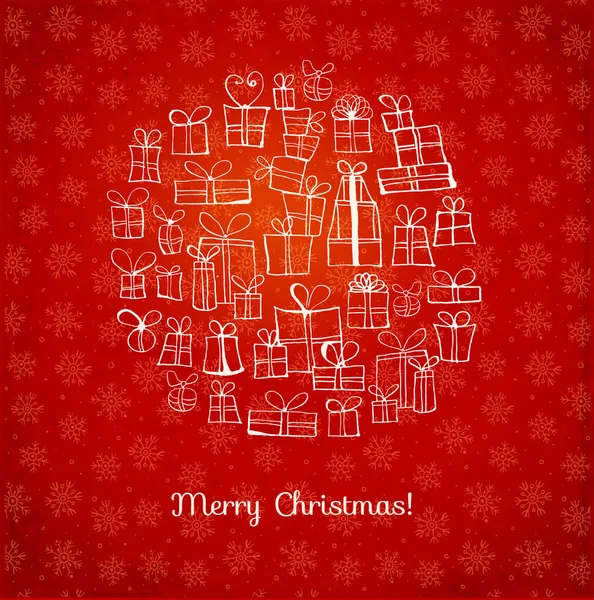 Collection de coffrets cadeaux de Noël — Image vectorielle