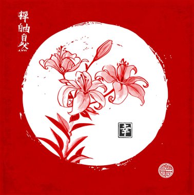 Lotus çiçekleri ile kartı 