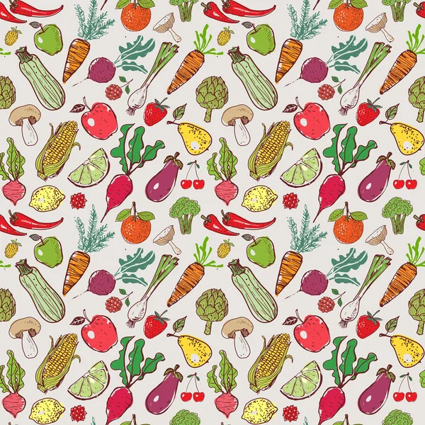 Carte aux légumes frais — Image vectorielle