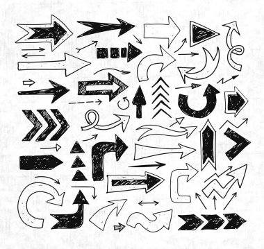 Doodle kroki okları.  