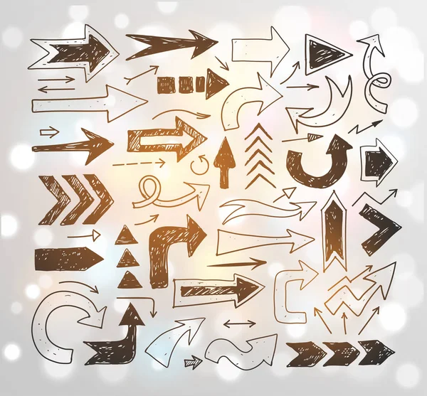 Sketch arrows collection for your design. — Stock Vector